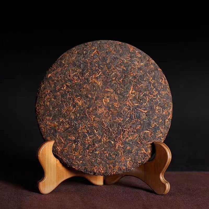 357g Ripe Pu'er Tea Cake Bulang Mountain Ancient Tree Puerh Cooked Tea Healthy Secondary image