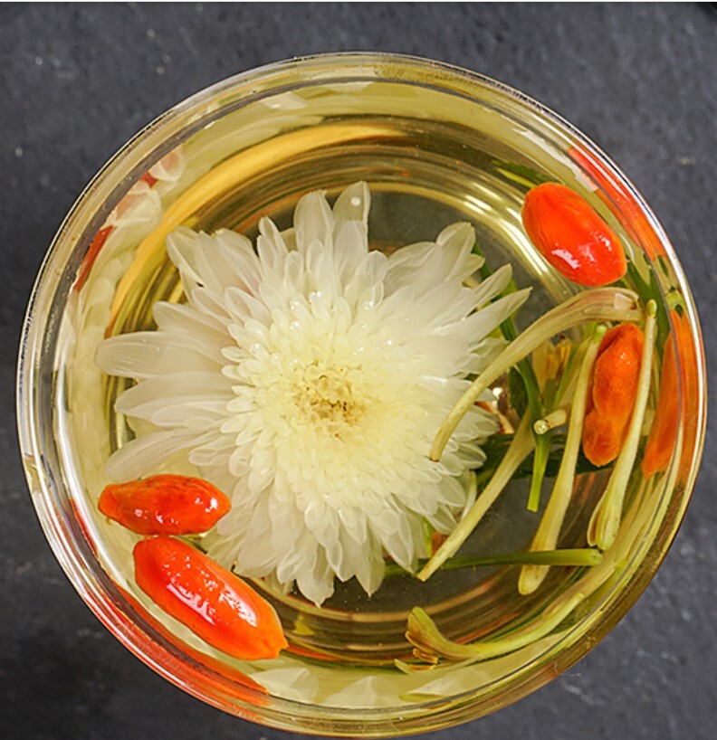 Honeysuckle, chrysanthemum, medlar, cassia seed, rock sugar, Reduce heat