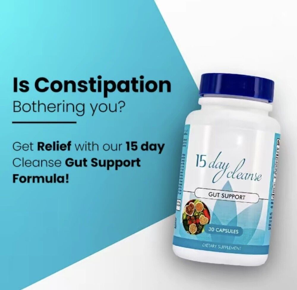 Gut and Colon Support 15 Day Cleanse Detox 30 CAPSULES Non-GMO Secondary image