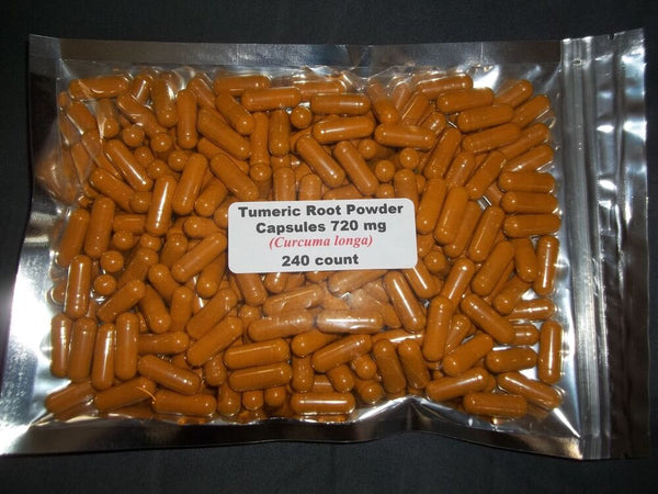 Tumeric (Turmeric) Root Powder Capsules (Curcuma longa) 2600 mg 120 count