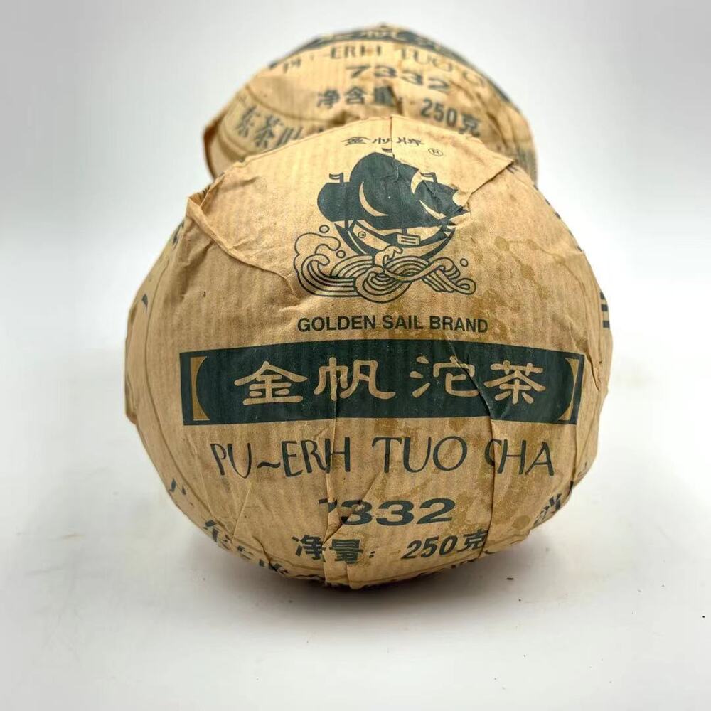 GOLDEN SAIL Pu-erh Tuo Cha 7332 Ancient Tree Pu'er Aged Puer Tea Raw 250g