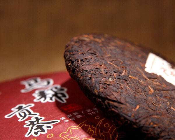 Ji Shun Hao Ma Bang Tribute Tea Puerh Tea Cake Ripe 357g Puer Cooked Black