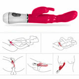 Female Adult Anal Plug Sex Toys Red Women Rabbit Vibrator Dildo G Spot Massager