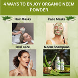 Organic Neem Leaf Powder - 3.35 Oz. - Azadirachta Indica for Hair and Skin Care