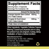 Tongkat & Fadogia Agrestis - Nitric Oxide Supplements,Testosterone Booster