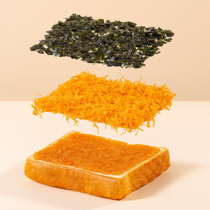 408g Chinese HORSH Snacks Food Salted Egg Yolk Meat Floss Breads for Tea Time Secondary image