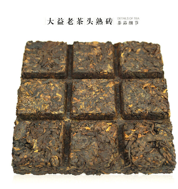 TAETEA Lao Cha Tou Menghai Dayi Pu-erh Brick Ripe Puer Tea Brick 100g/3.52oz