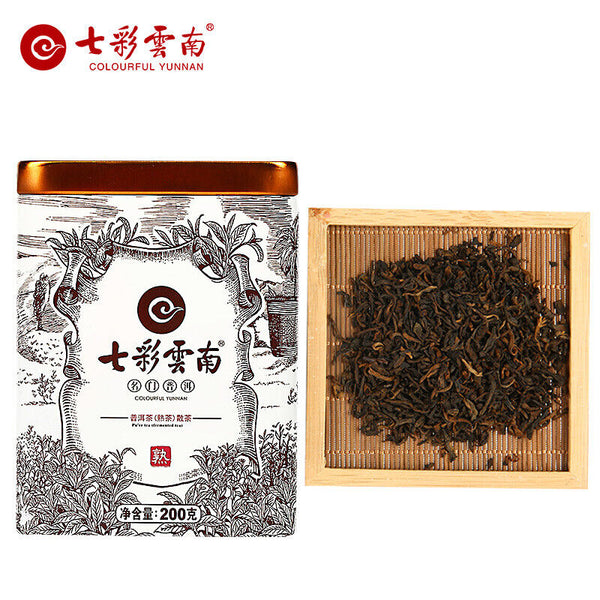 COLOURFUL YUNNAN Brand Yuanwei Mingmen Pu-erh Tea Loose 200g Ripe Puer Pu'er