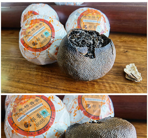 Yuxiang 8685 * Gold Horse Puer Stuffed Tagerine Tea Ripe Pu'er Orange Mandarin