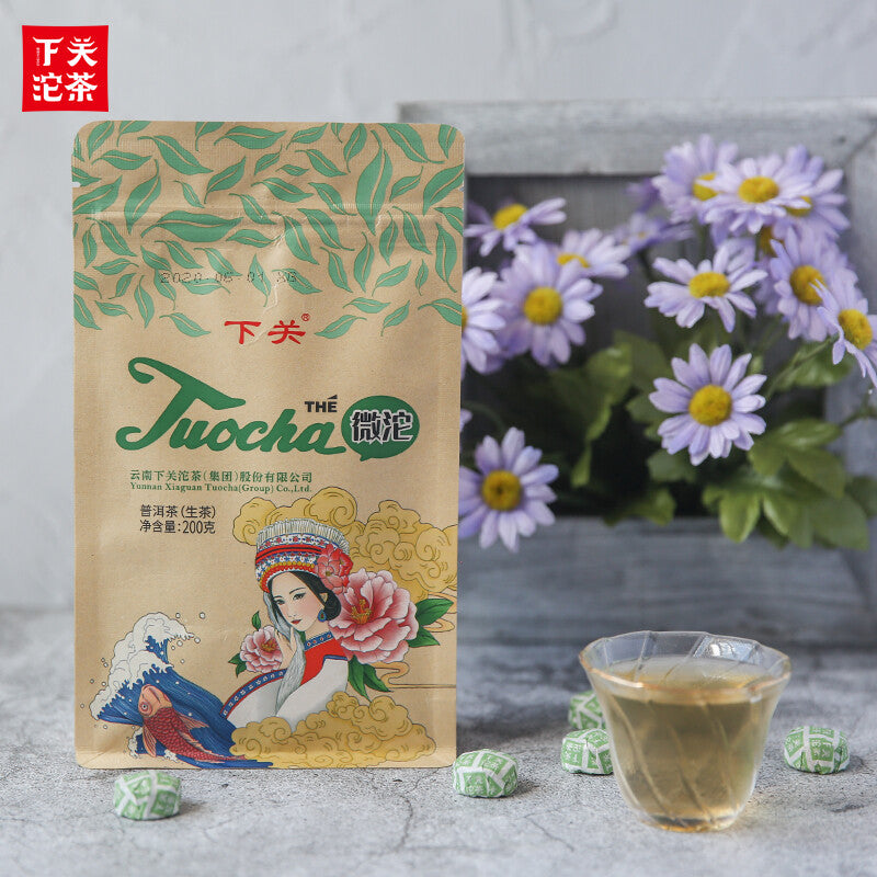 WEI TUO Cha Yunnan XiaGuan Mini Tuocha Raw Puer Pu Er Sheng Health Tea 200g Bag Main image