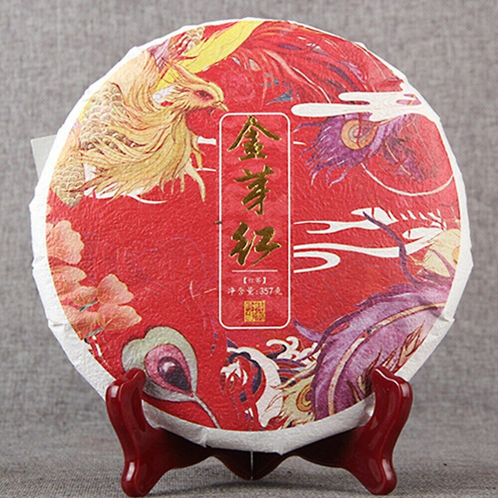 TeaFengqing Big Golden Bud Nectar Cake with Strong Fragrance Black Tea 357g