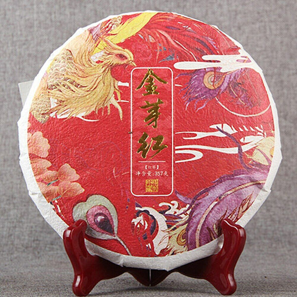 TeaFengqing Big Golden Bud Nectar Cake with Strong Fragrance Black Tea 357g