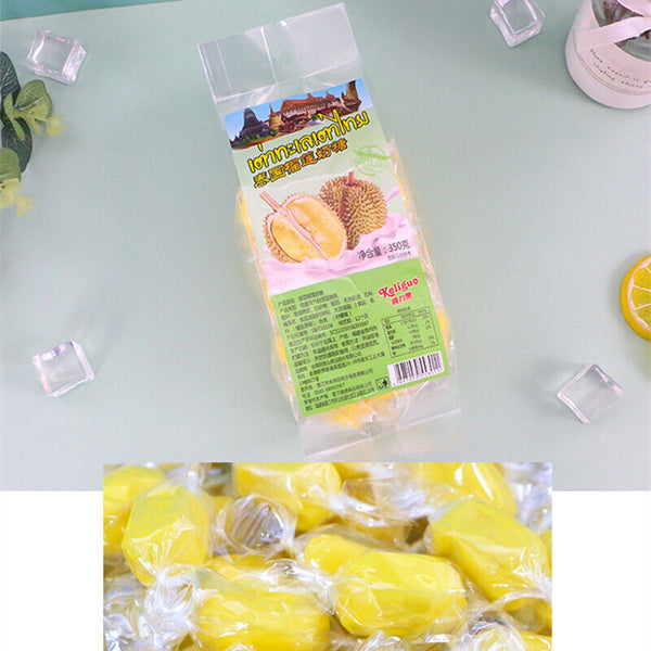 350g Milk Durian Candy Fruit Soft Toffee Chewy Sweet Sweetmeats Candy Snack Food