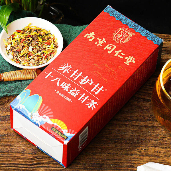 同仁堂养肝护肝十八味益肝茶菊花枸杞决明子茶牛蒡养生茶150g TongRenTang 18 Flavors Yigan Tea