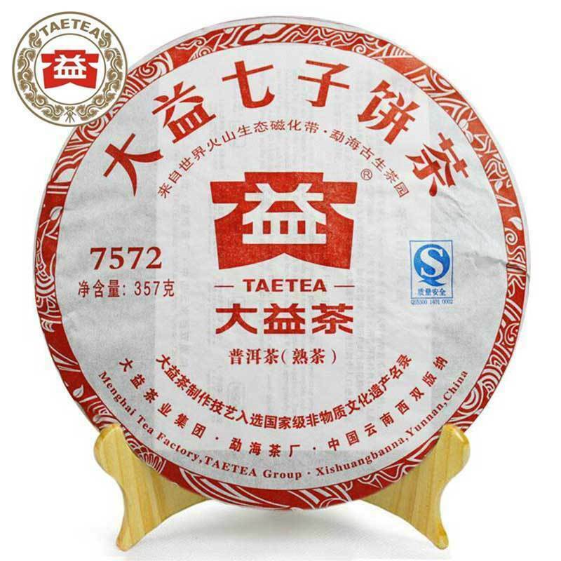 Shu Puer yr TAETEA 7572 Batch 201 Ripe Puer Tea 357g Dayi Puerh Tea Cake