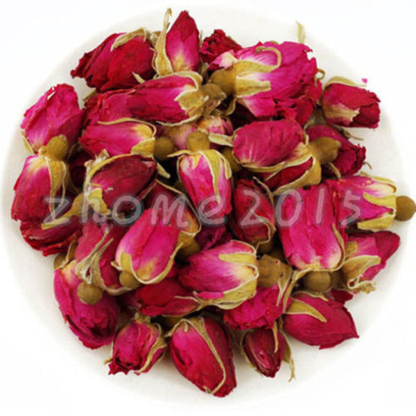 Thé de santé séché à base de plantes, bourgeons de roses rouges biologiques 50g