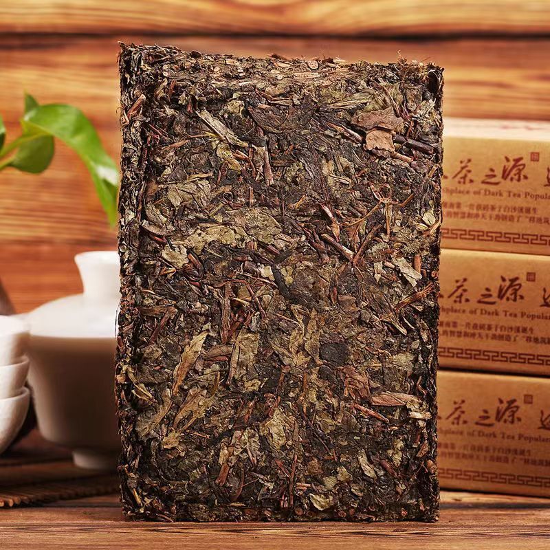 300g Baishaxi Dark Tea Brick Fucha Organic Black Tea Anhua Golden Leaf Dark Tea Secondary image