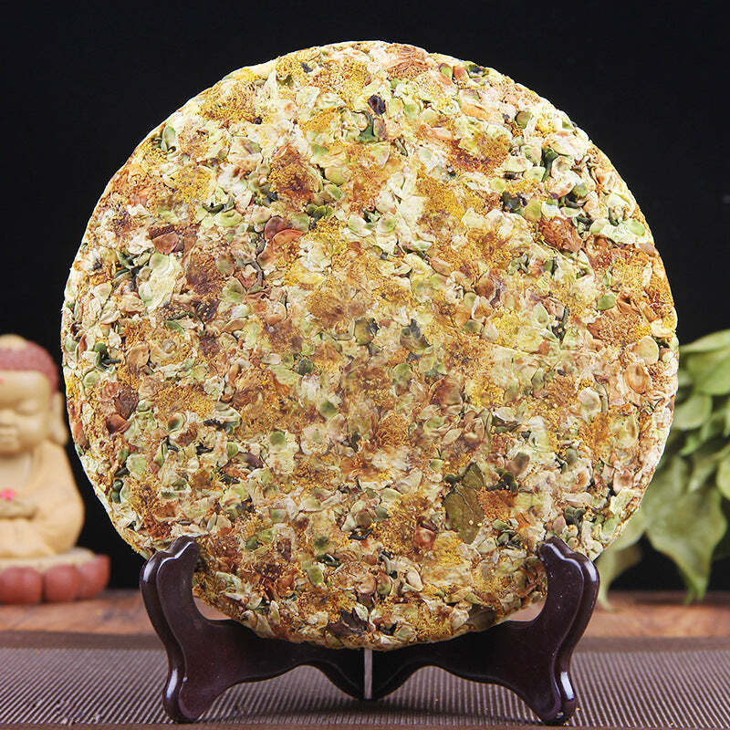 357g Yunnan Puerh Flower Tea Cake Old Tree Wild Pu-erh Raw Scented Tea Pu'er Tea Secondary image