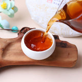 357g Yunnan Ripe Puerh Tea Bulangchunyun Pu-erh Cooked Cake Organic Pu'er Tea