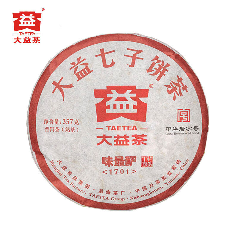 TAETEA Ripe Puer Tea Batch 1701 Dayi "Wei Zui Yan" Shu Puerh Tea Cake 357g Main image