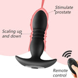 Telescopic Anal Butt Plug Thrust Vibrator Prostate Massager for Men Women Couple