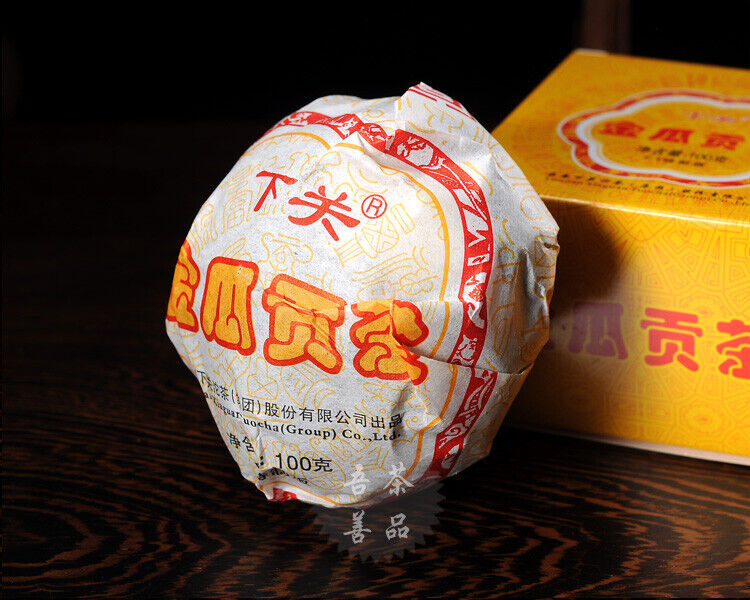 Yunnan Pu'er Tea Shimonoseki FT Special JIN GUA Tribute Puer Tuocha 100g