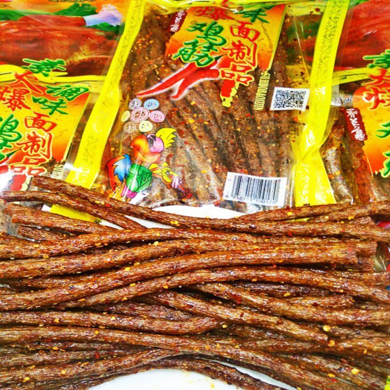 Chinese Spicy Strips Snack Hot Chicken Tendon Spicy Strips 172g/Pack