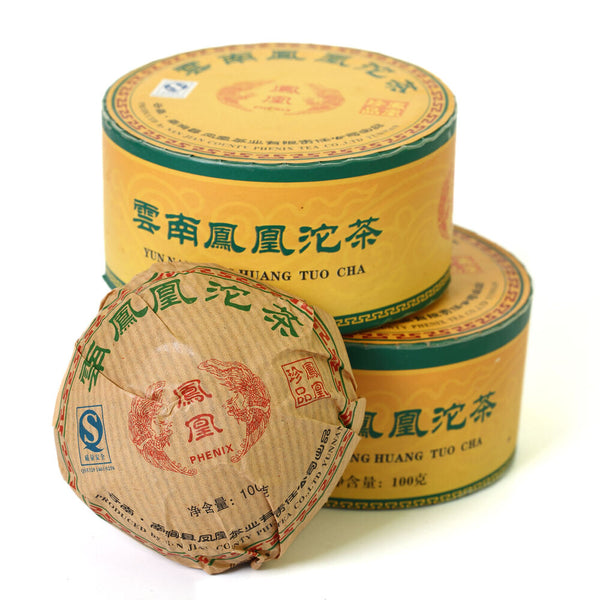 Year Yunnan Puer Pu'er Puerh Tea Aged Phoenix Tuocha Cake Boxed Raw Pu-erh