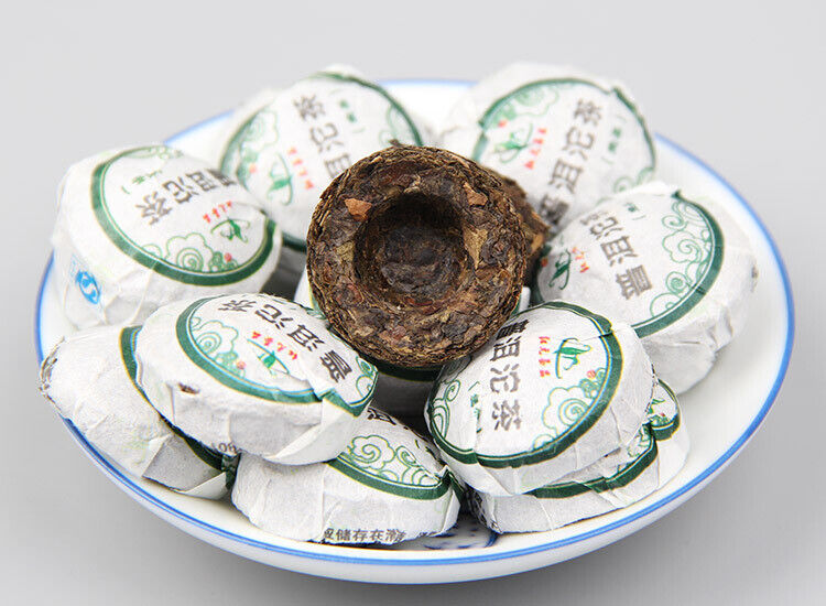 Organic Pu'er Tuo Tea Tuocha Pu-erh Raw Mini Tuo Cha 200g Bamboo Tray Pack