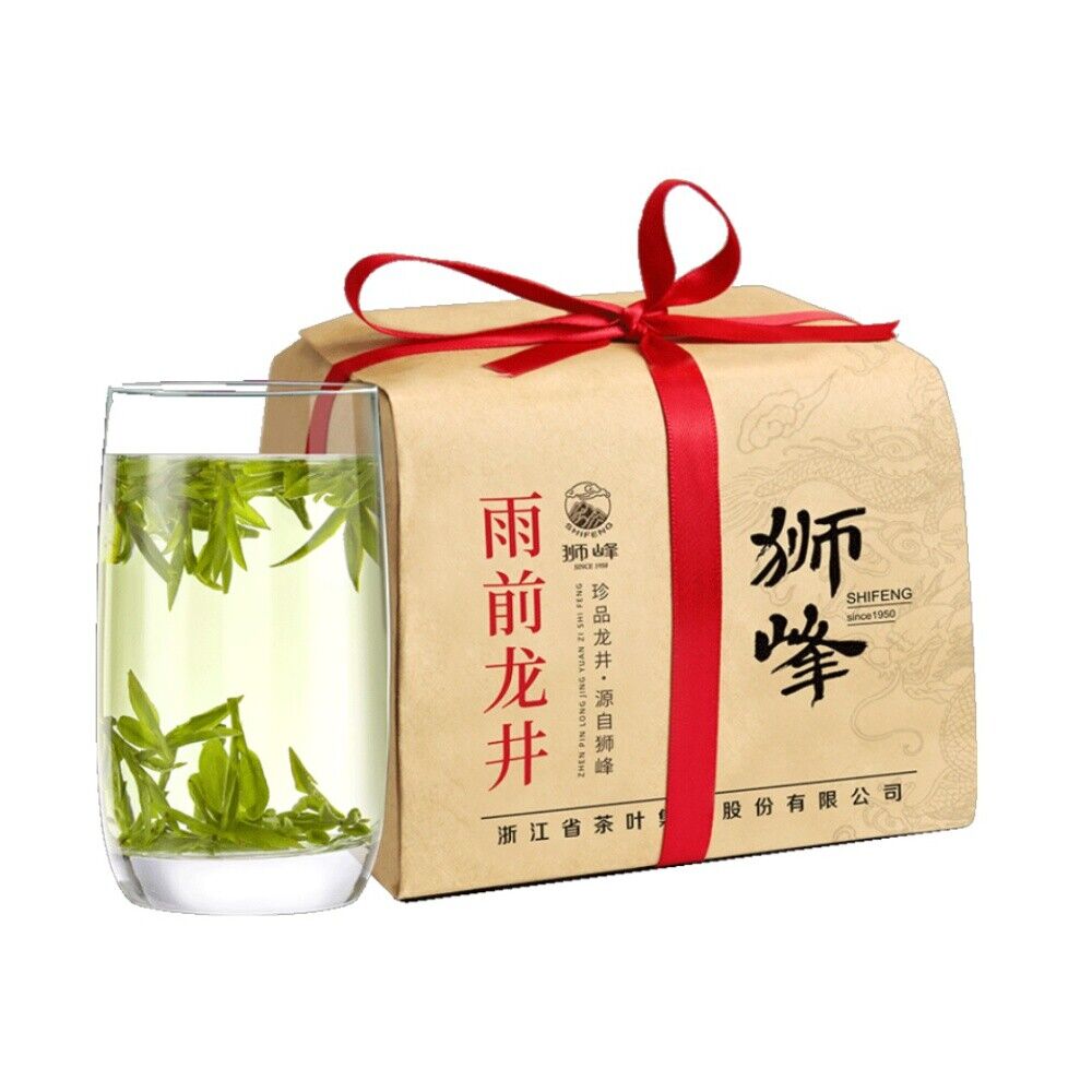 Shi Feng Lion Peak Brand Spring Harvest Long Jing Dragon Well Green Tea 250g Main image