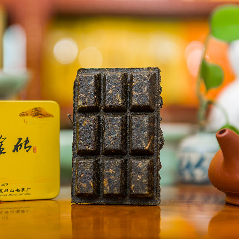 45g Box Jun Shan Huang Cha China Yellow Tea Mini Gold Brick Pressed Secondary image