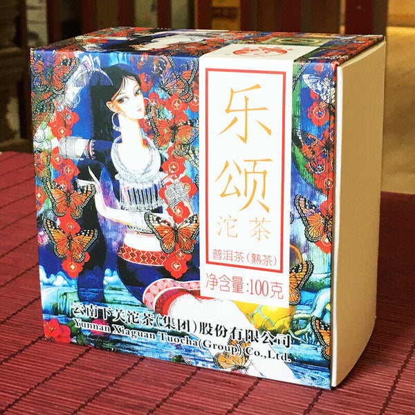 Le Song  XiaGuan Tuocha Boxed Bowl 100g Yunnan Puer Ripe Tea Shu Puerh