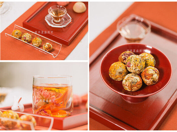 Handmade 10 Mix Kinds Yunnan Blooming Tea Balls Flower Flowering Tea Buds 500g