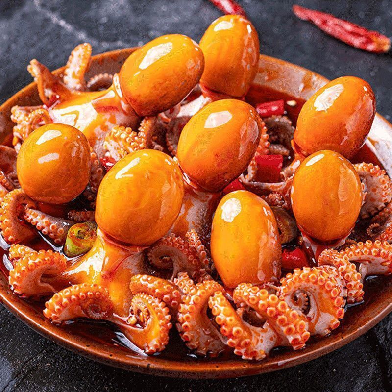 Octopus Big Head Instant Konserven Spicy Seafood Chinese Snack NEW Secondary image