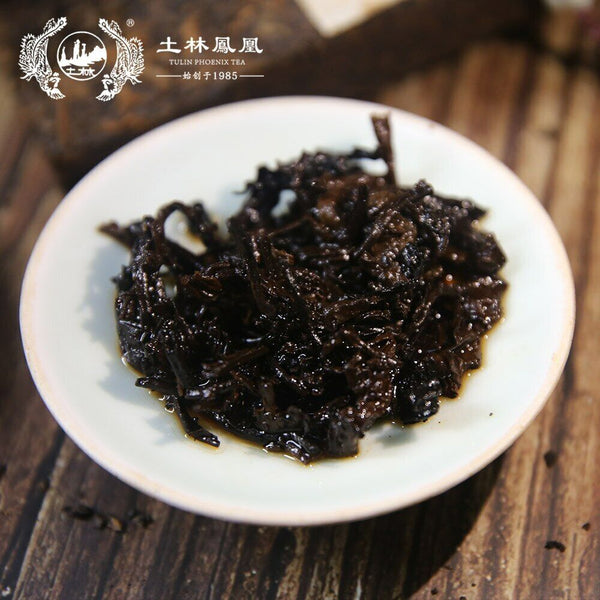 TuLin Fenghuang Yunnan Fenghuang Brand Shu Puer Tea Brick Ripe Puerh 100g
