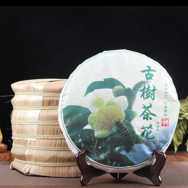 357g Yunnan Puerh Flower Tea Cake Old Tree Wild Pu-erh Raw Scented Tea Pu'er Tea