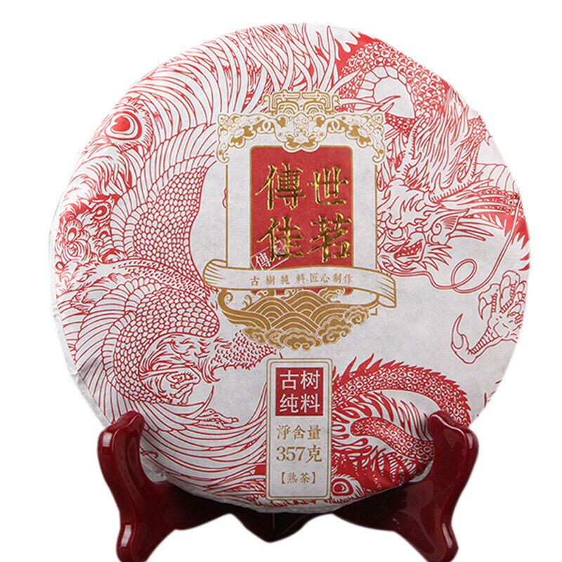 357g Menghai Old  Shu Puer Tea Chuan Shi Jia Ming Organic Ripe Puer Tea Main image