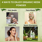Organic Neem Leaf Powder - 3.35 Oz. - Azadirachta Indica for Hair and Skin Care