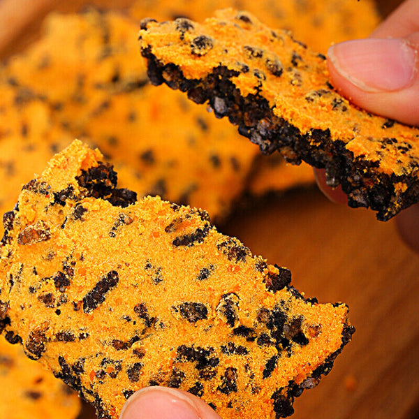 250g Crab Flavored Egg Yolk Rice Crust Glutinous Rice Black Gold GuoBa Snacks