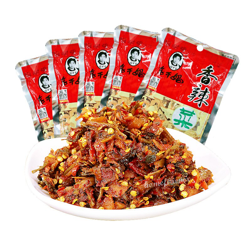 5 Bags LAOGANMA Xianglacai Spicy Pickled Chili Chinese Food 老干妈香辣菜下饭菜榨菜咸菜家乡的味道 Secondary image