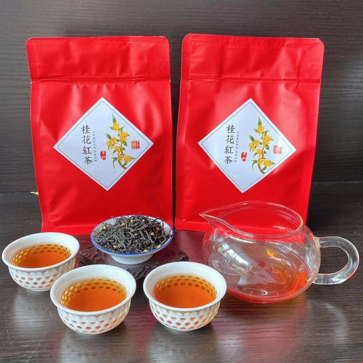 200g Osmanthus Black Tea Lapsang Souchong Black Tea Chinese Red Tea Loose Leaf Main image