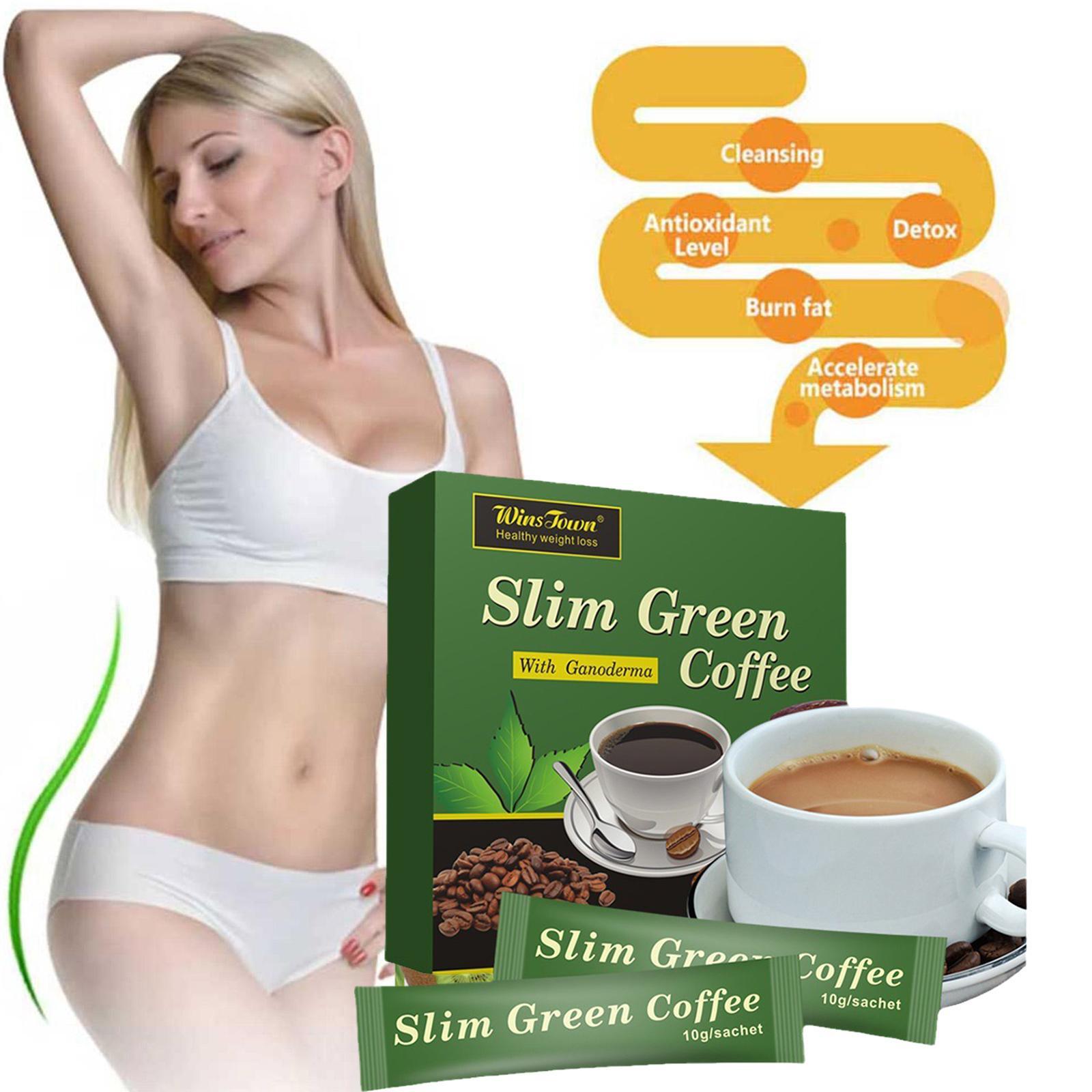 Weight Loss Detox Tea 18pcs Box Slim Green Coffee with Ganoderma