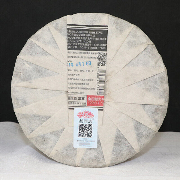 Haiwan Zhang Jia San Dui Puer Raw Tea Bulang Famous Mountain Aged Tree 500g