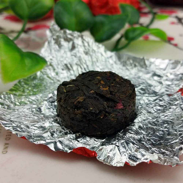 /yr Rose Mini Ripe Puer Tuocha, Yunnan Shu Pu er Puerh Gift Packing 75g