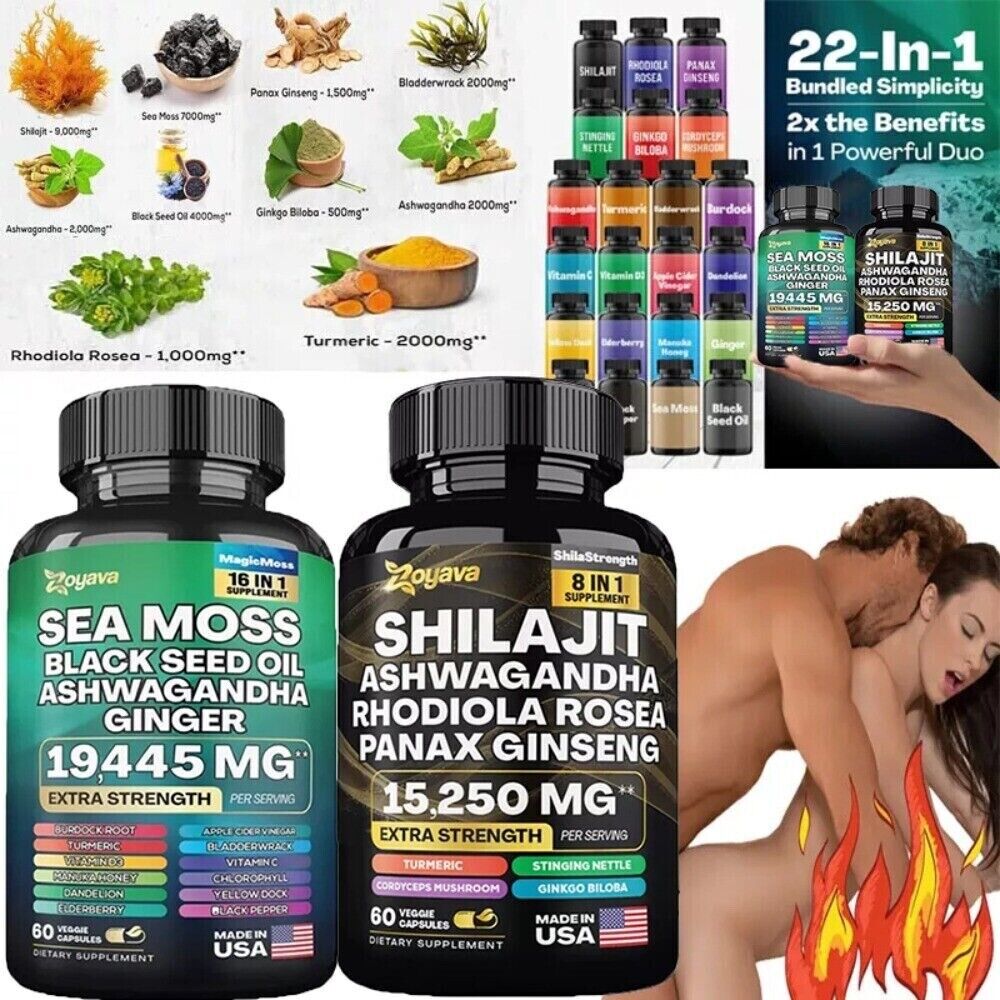 Dynamic Vitality Bundle - Sea Moss Multivitamin & Shilajit Power Combo