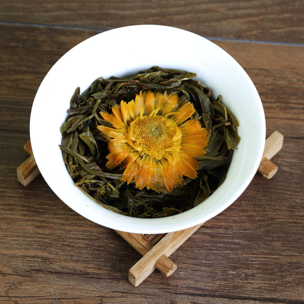 HELLOYOUNG Calendula Officinalis Yunnan puer Pu'er Puerh Tea Raw Ball Tuo