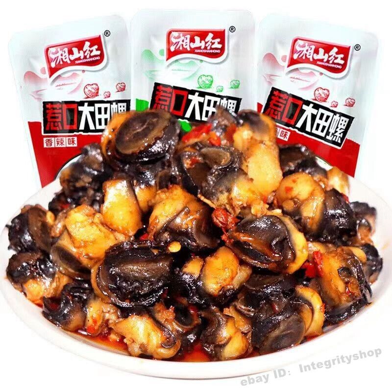 15g*20bags Spicy Snacks Chinese Food River Snail Tianluo 即食泥螺麻辣螺丝肉 湘山红大田螺肉 Main image