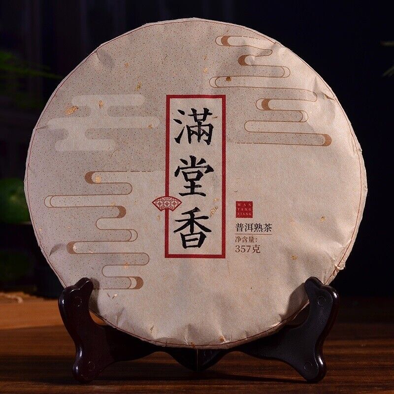 357g Yunnan Ripe Puerh Tea Cake Mantangxiang Pu-erh Cooked Tea Chinese Pu'er Tea Main image