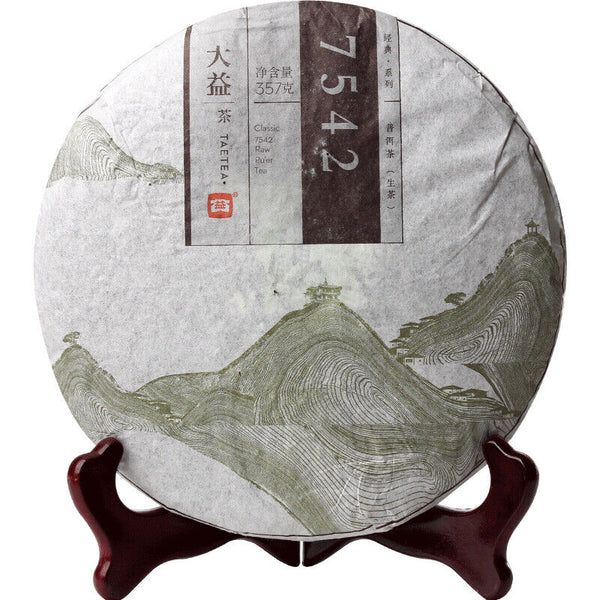 Menghai Dayi 7542 Pu'er Tea Cake Chinese Yunnan Puerh Pu-erh 357g Raw Puer