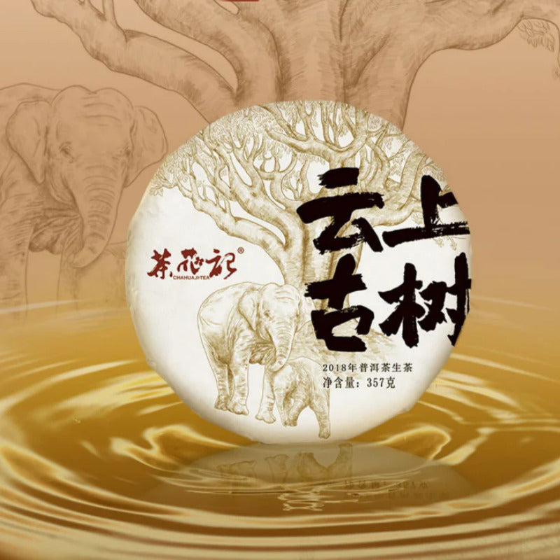 357g Ancient Tree Puerh Tea Cake Yun Shang Gushu Pu-erh Raw Tea Yunnan Pu'er Tea